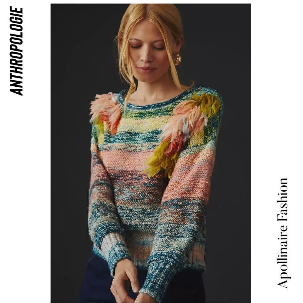 ANTHROPOLOGIE EMBELLISHED SWEATER NEW